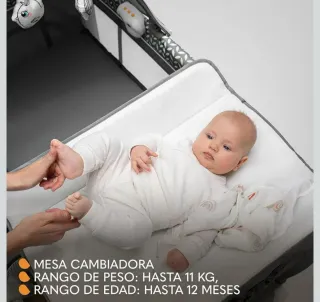 Cuna de viaje Lionelo con cambiador