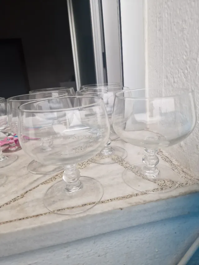 Copas de coñac de cristal