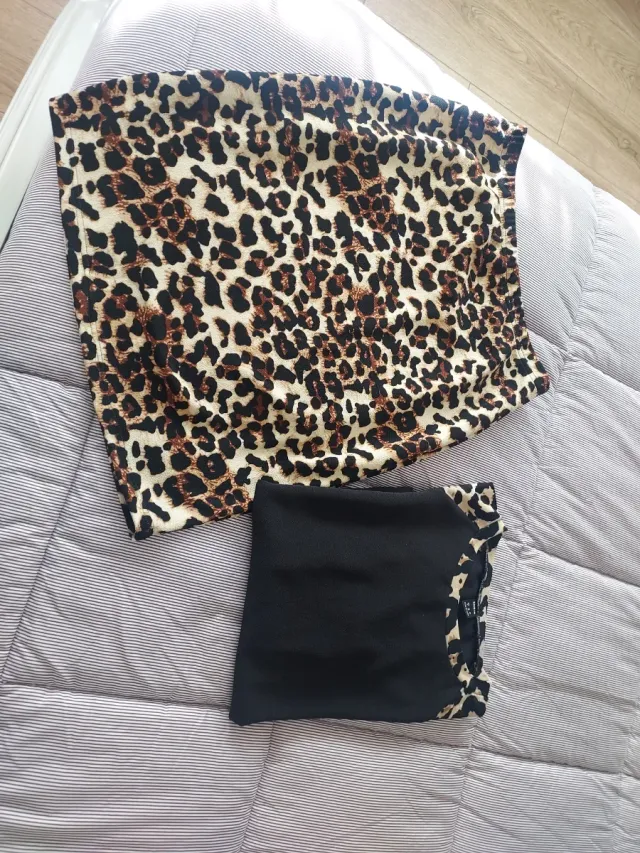 Conjunto falda y camiseta estampado animal