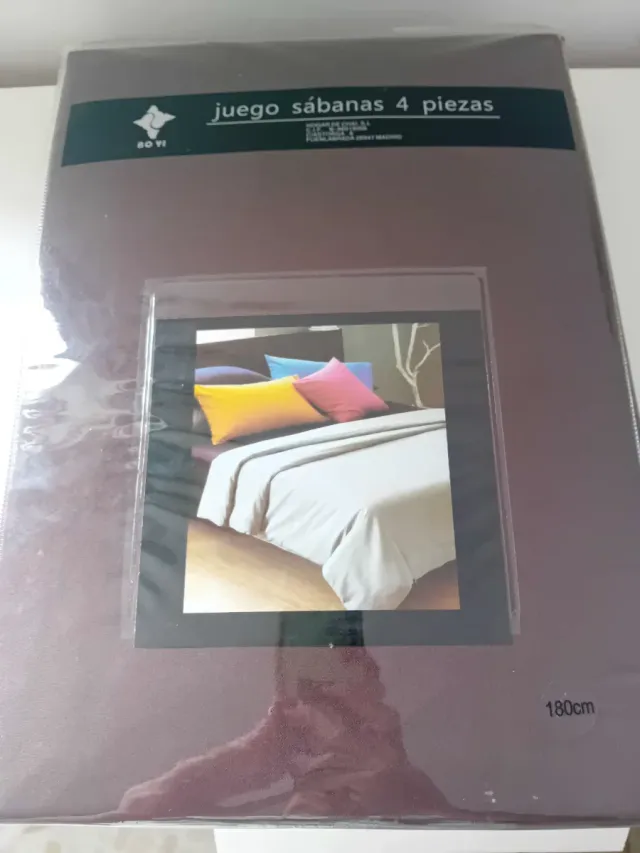 Juego de sábanas 4 piezas marrón