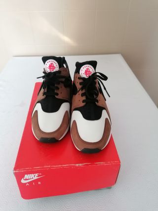 Scarpe Nike Air Huarache Uomo Marrone Bianco Nero