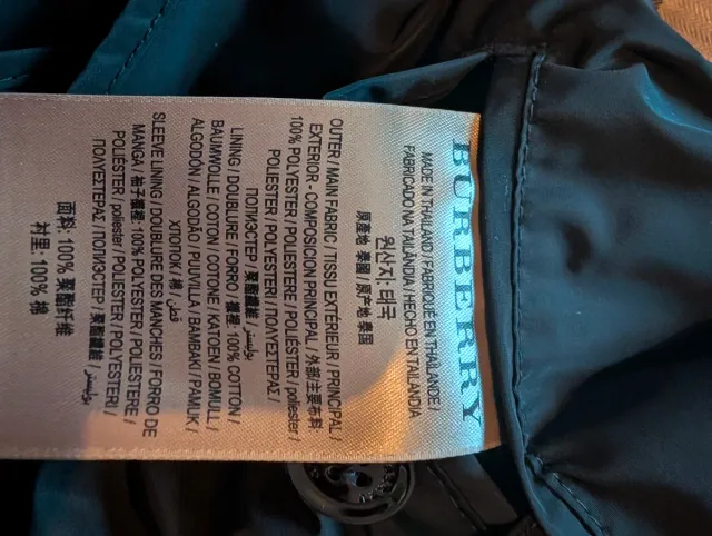 Gabardina Burberry Negra Impermeable