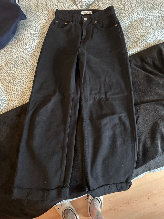 Vaqueros Rectos Tiro Medio Talla 32 100%