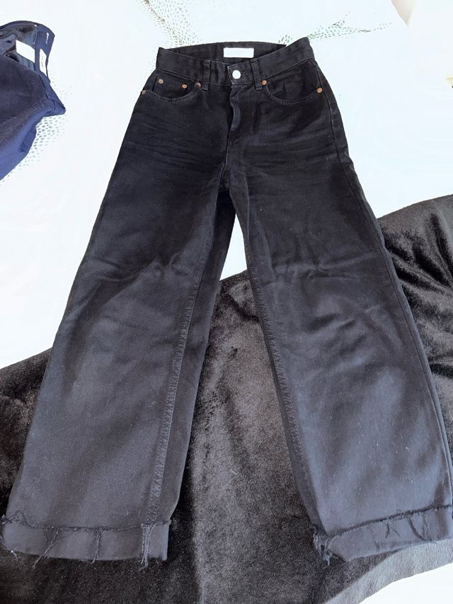 Vaqueros Rectos Tiro Medio Talla 32 100%