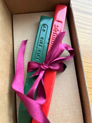 Timbro per ceralacca con manico in legno