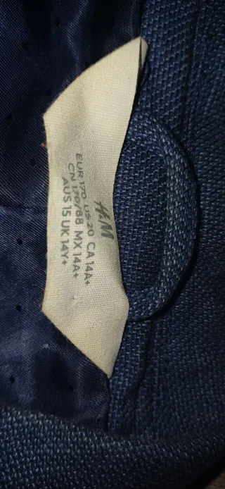 Chaqueta traje niño azul T.14