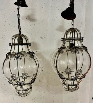 Coppia Lampade Murano