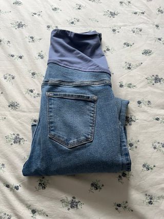 Pantalón vaquero premamá azul