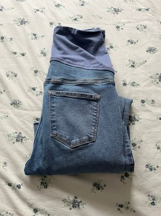 Pantalón vaquero premamá azul