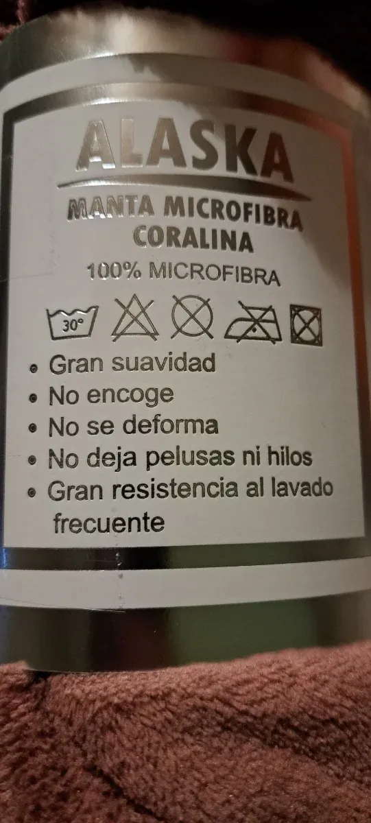 Manta Coralina Alaska 100% Microfibra