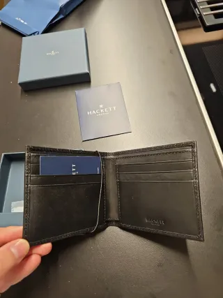 Cartera Hackett London Piel Cocodrilo Negra