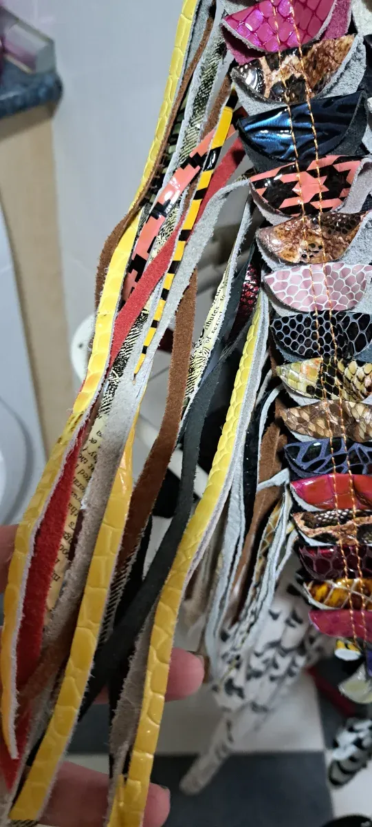 Bolso de piel multicolor