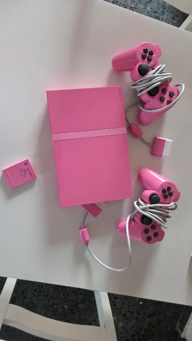 Consola PS2 Slim Rosa + Accesorios