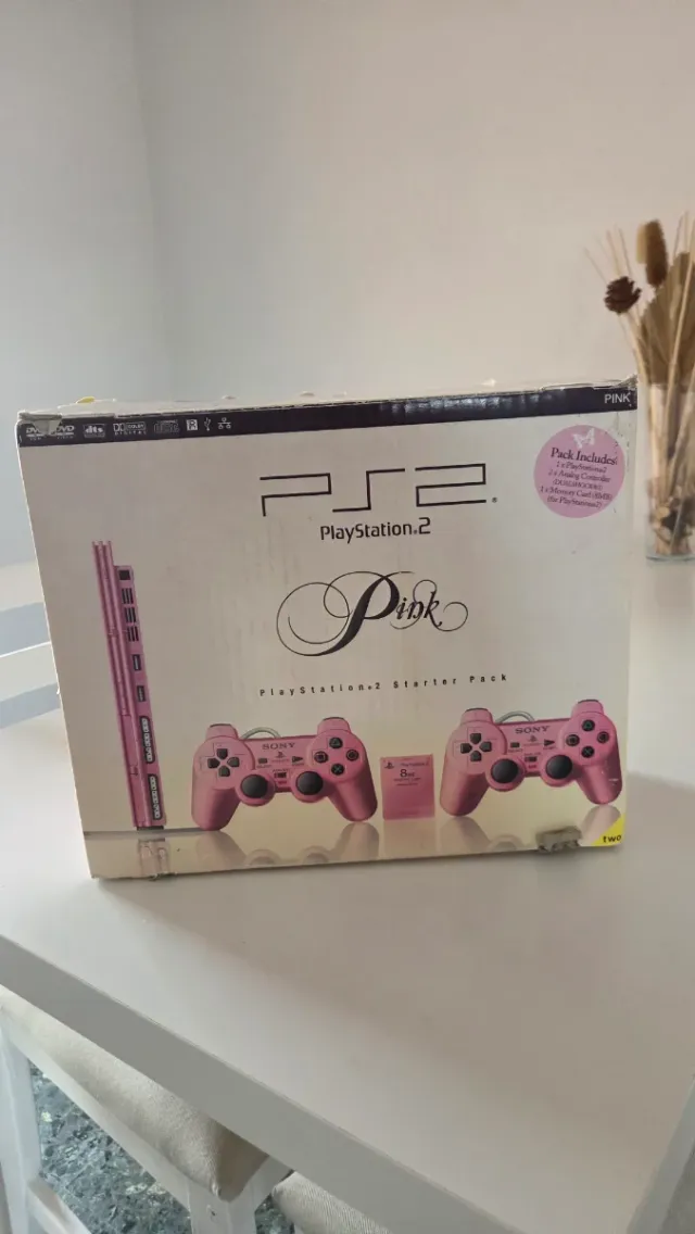Consola PS2 Slim Rosa + Accesorios