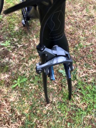 Cuadro y manillar carbono Scott bici freno zapata