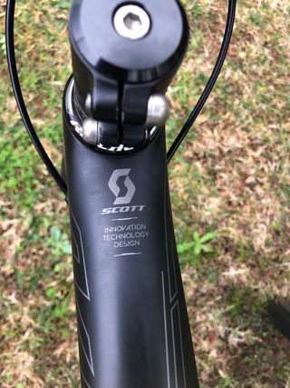 Cuadro y manillar carbono Scott bici freno zapata