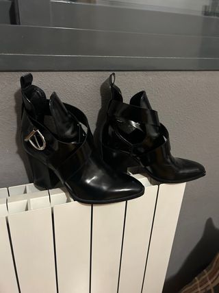 Botines tacón mujer talla 40 negros