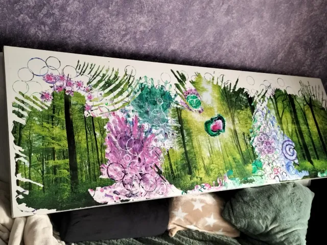 Cuadro Decorativo Bosque Abstracto