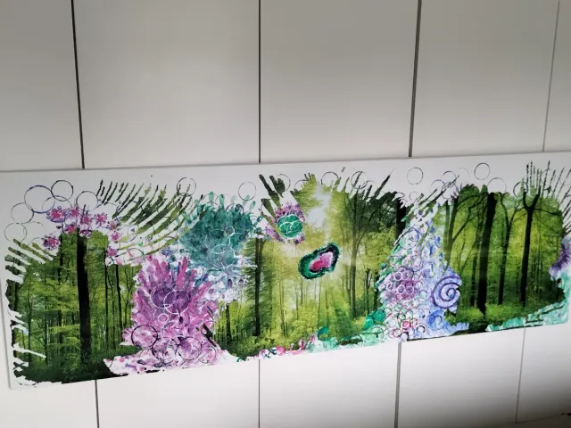 Cuadro Decorativo Bosque Abstracto