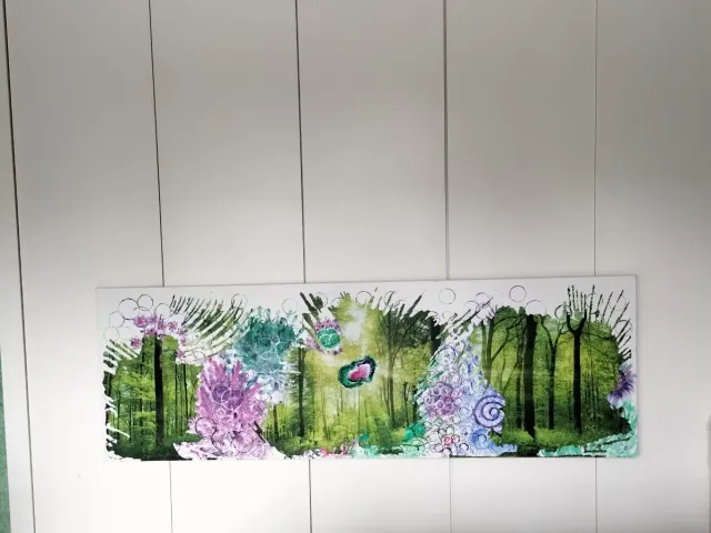 Cuadro Decorativo Bosque Abstracto