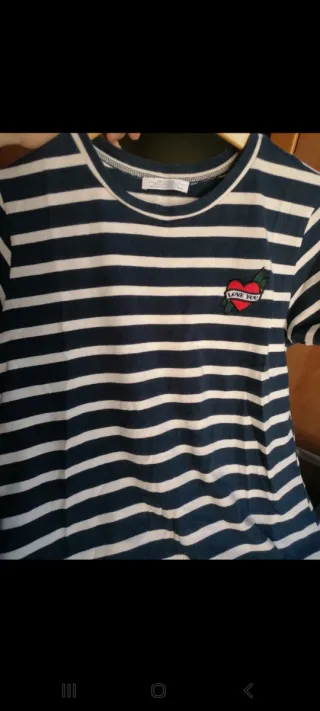 Camiseta Zara Rayas Talla L