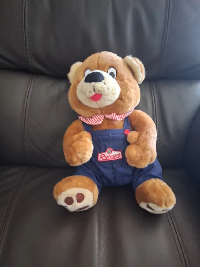 Peluche Oso Blanco con Lazo Rojo