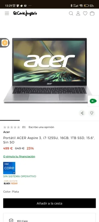 Acer Aspire 3 - Poco Uso