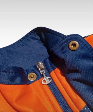 Giacca Champion vintage blu arancio taglia L