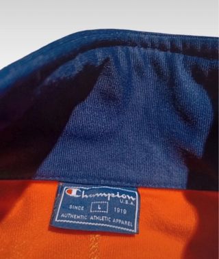 Giacca Champion vintage blu arancio taglia L