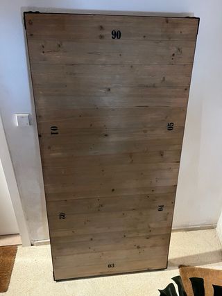 Mesa madera y metal interior/exterior