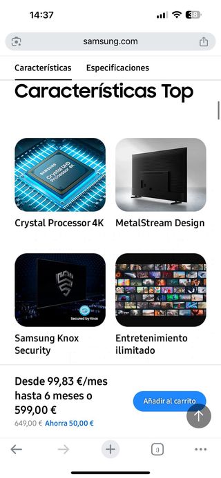 Samsung Crystal UHD 55 U7000F Smart TV 4K