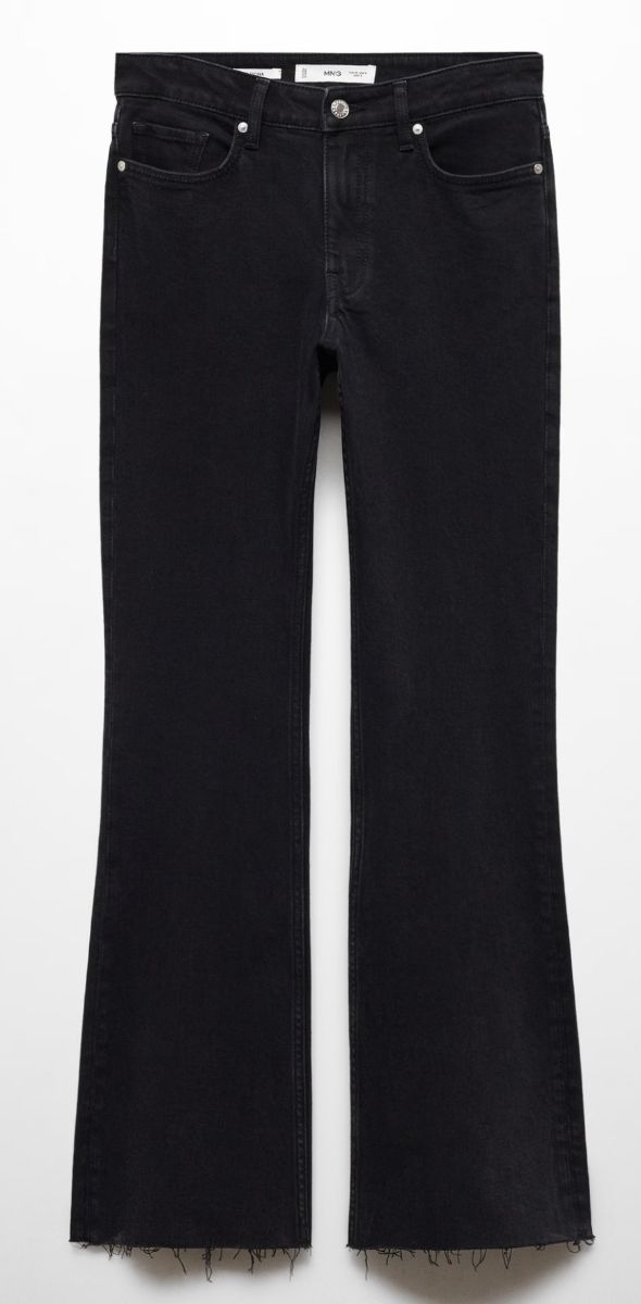 Vaqueros Mango negros acampanados