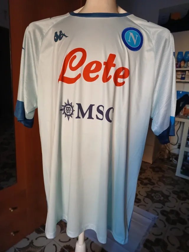 Maglia Calcio Napoli Bianco Perla XXL
