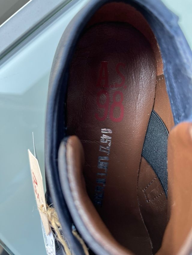 Botines bajos A.S. 98 piel azul