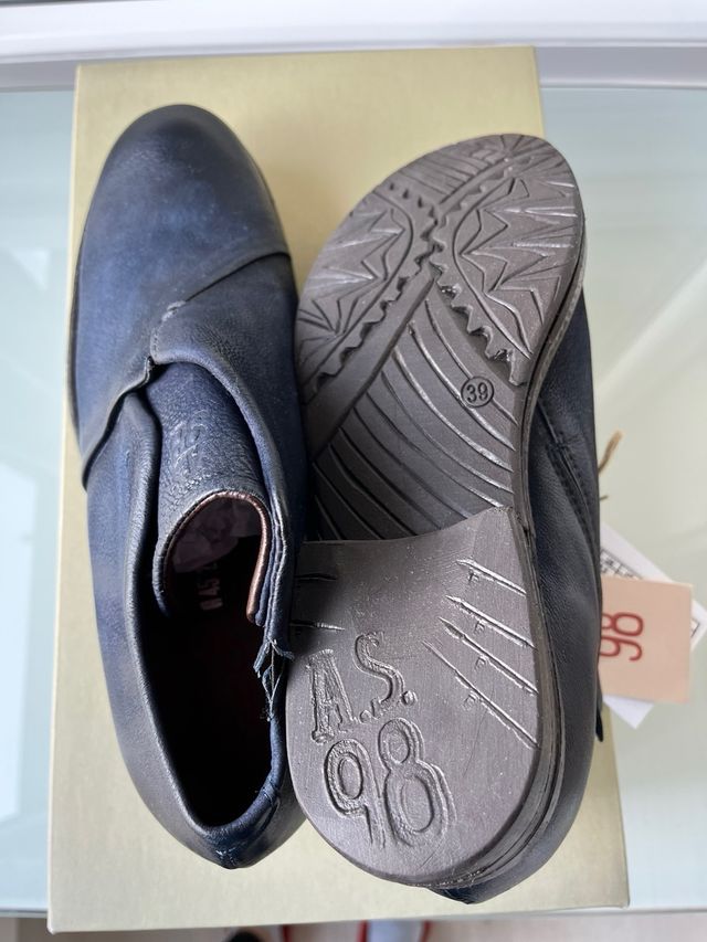 Botines bajos A.S. 98 piel azul