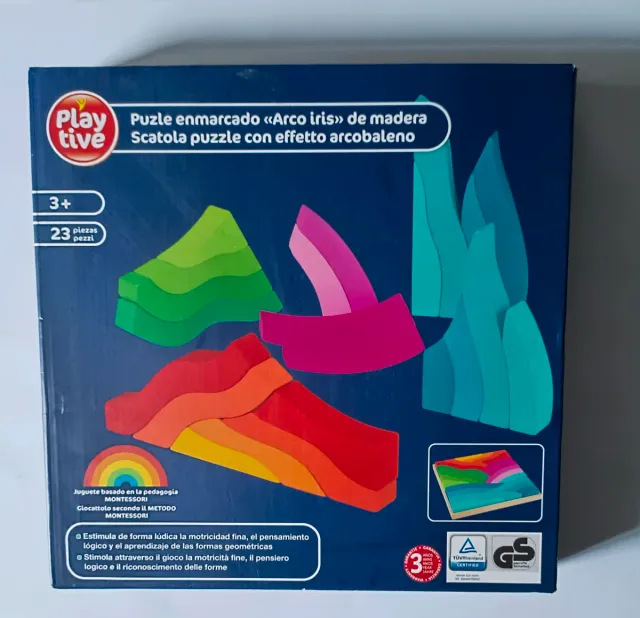 Puzzle madera arcoíris Playtive 23 piezas