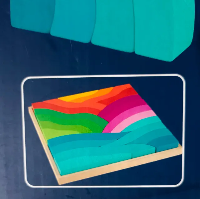 Puzzle madera arcoíris Playtive 23 piezas