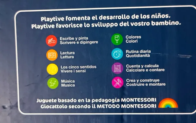 Puzzle madera arcoíris Playtive 23 piezas