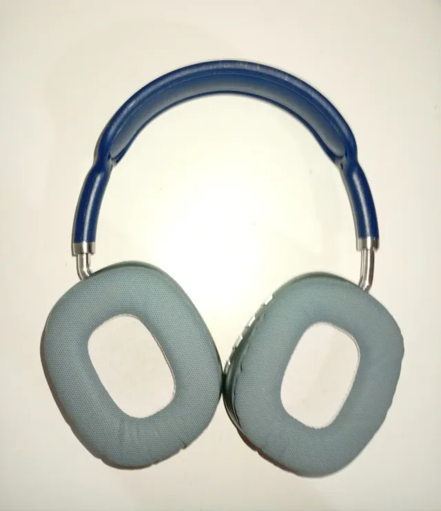 Cascos tipo Apple Azul y Plateado