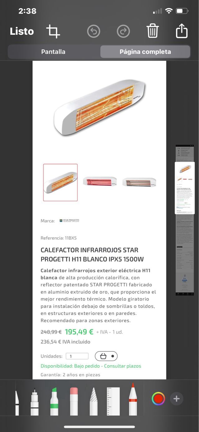Calefactor Exterior HELIOSA 11