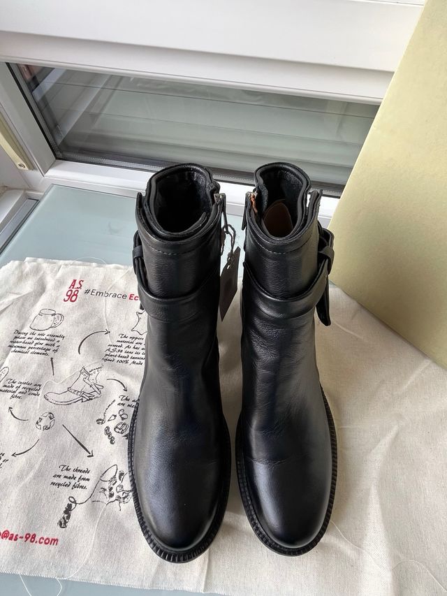 Botines piel A.S. 98 negros