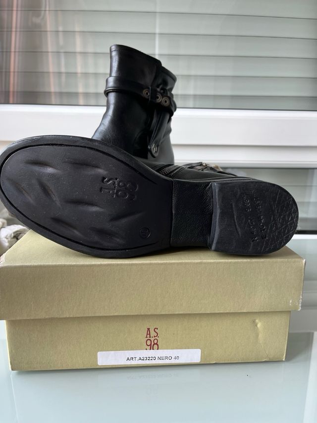Botines piel A.S. 98 negros