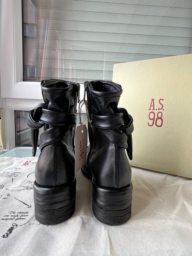 Botines piel A.S. 98 negros