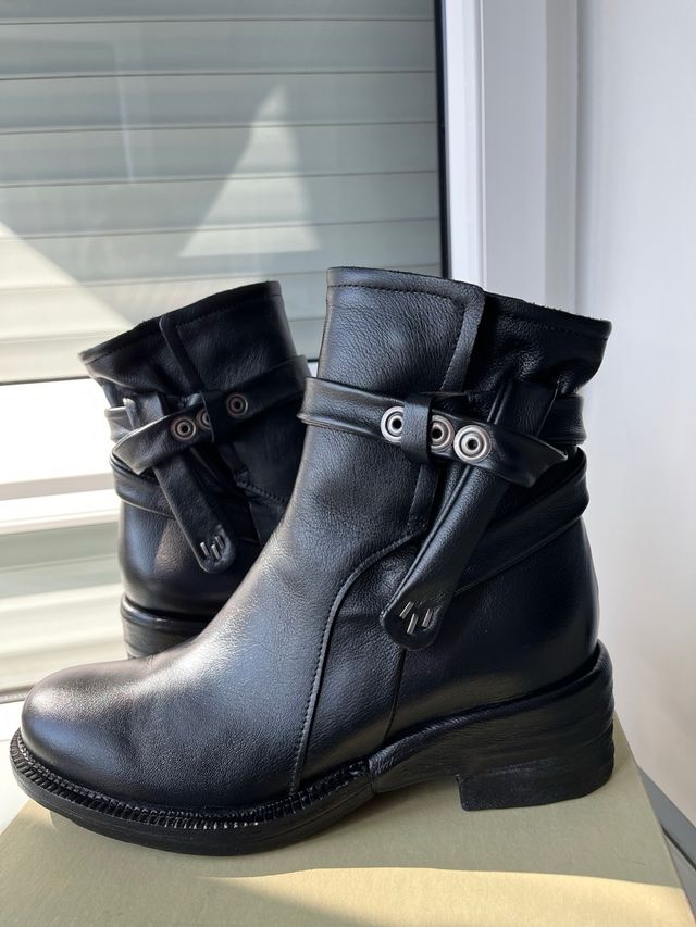 Botines piel A.S. 98 negros