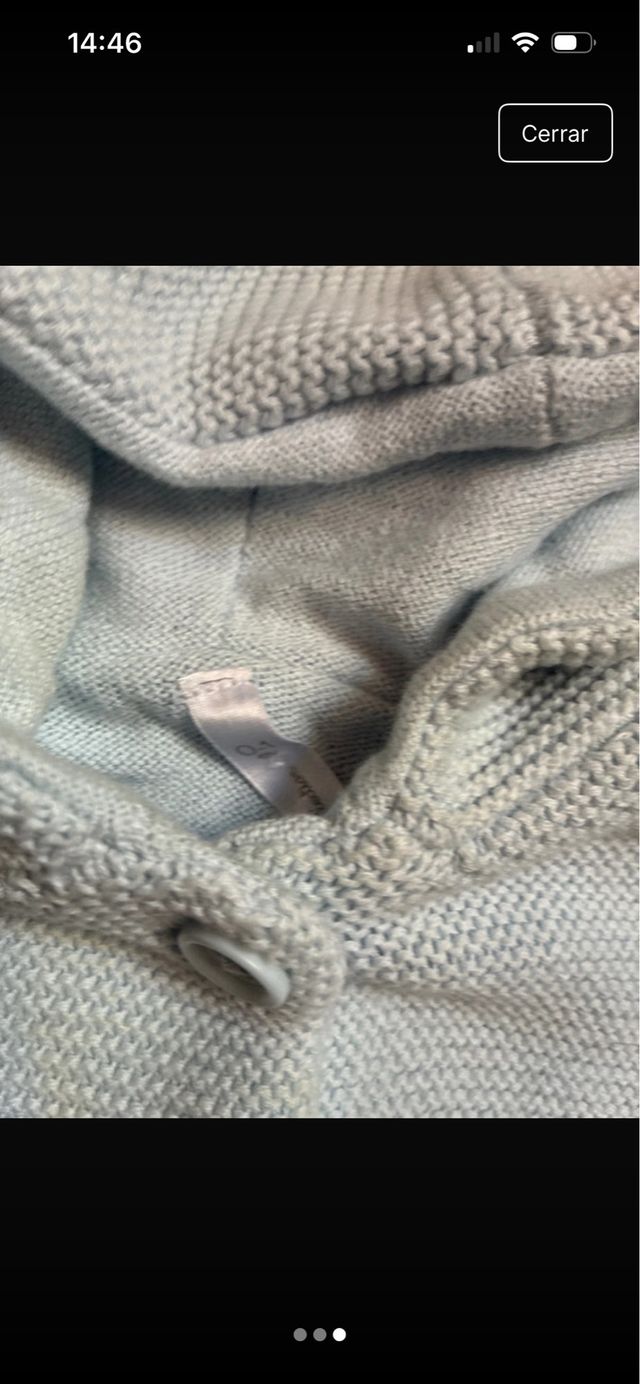 Abrigo de lana para bebé con capucha