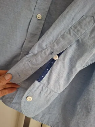 Camisa azul Massimo Dutti hombre
