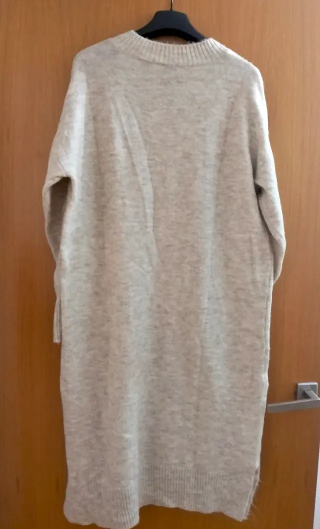 Vestido de punto beige talla M