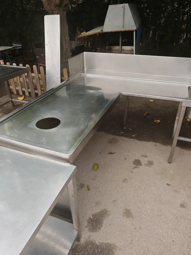 Fregadero de acero inoxidable de 1 seno