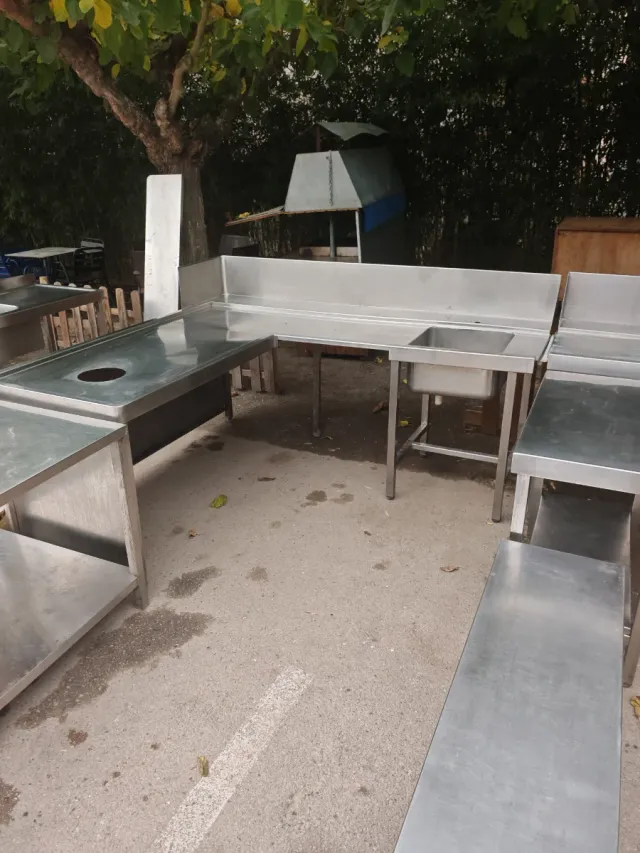 Fregadero de acero inoxidable de 1 seno