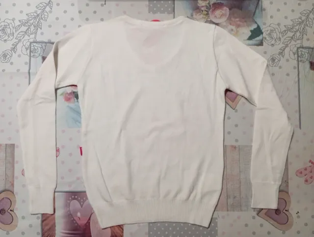 Maglioncino bianco bambina taglia 9-10 anni (134)